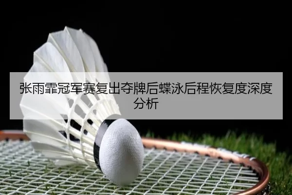 张雨霏冠军赛复出夺牌后蝶泳后程恢复度深度分析